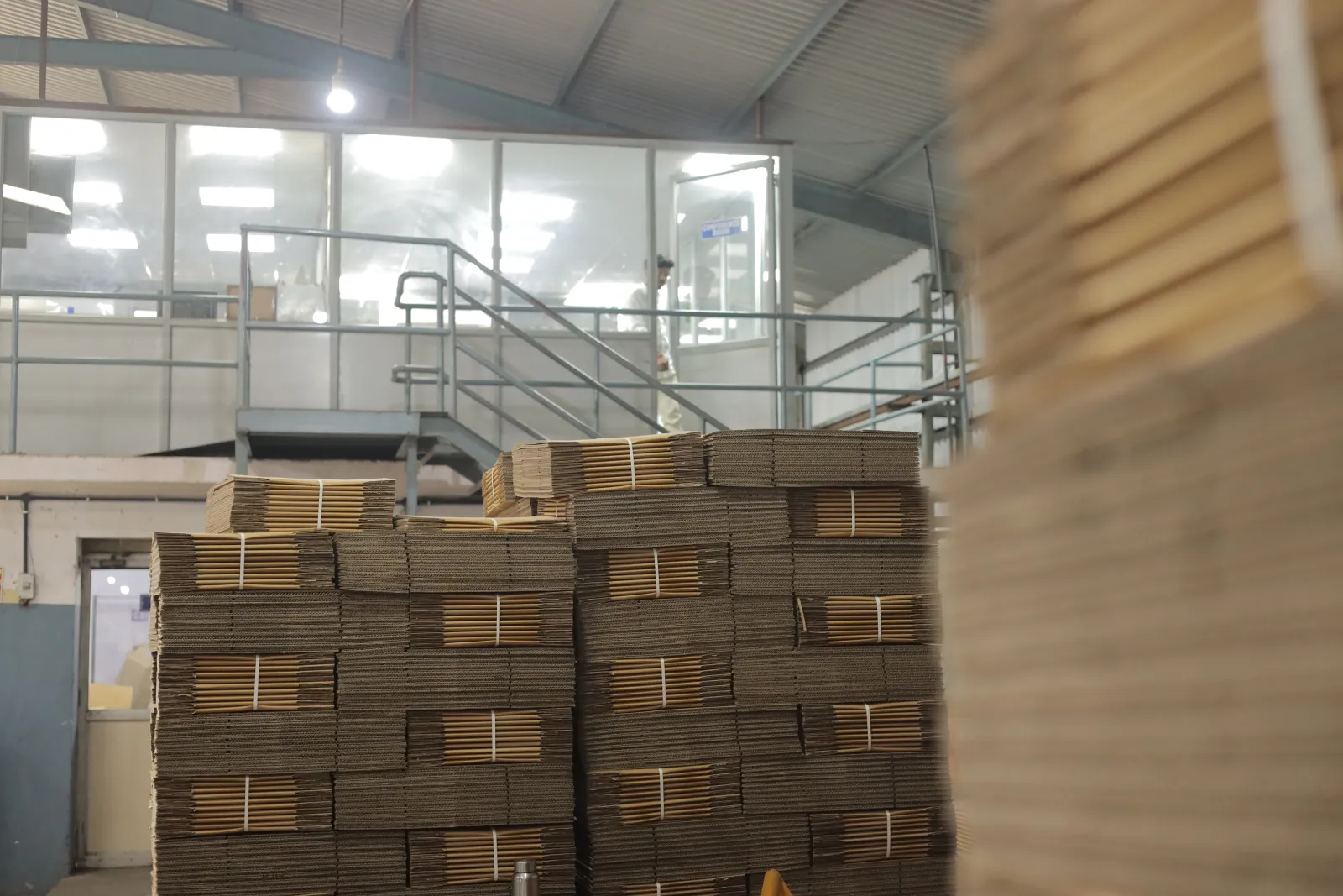 Panoramic view of the warehouse
