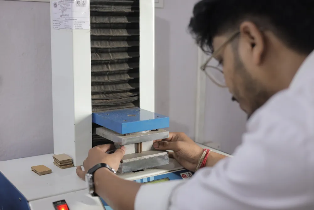 Ring Crush Test (RCT) Machine in the Asian Packaging in-house quality laboratory